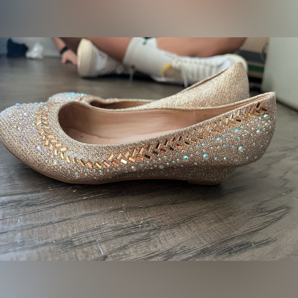 Girls’ Sparkle Gold Slip-On with Rhinestones - Picture 5 of 5